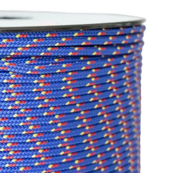 Канат полипропиленовый плетеный 16-ти прядный 6мм х 200м с сердечником, синий