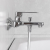 Смеситель для ванны на стену с гарнитурой для душа MATEZZI Серия MILO NEW, однорычажный хром