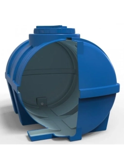 Емкость 350 л горизонтальная, овальная (синяя) + штуцер Ø1/2" 110x77x80 см (0,68 м³)