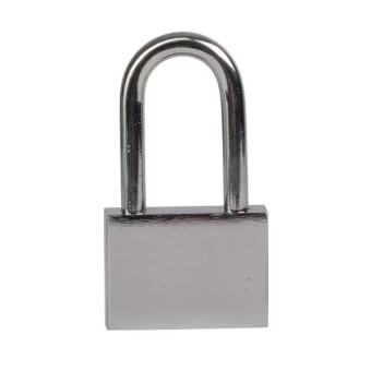 Замок навесной b40мм, чугун, хромир., длинная дужка d7мм