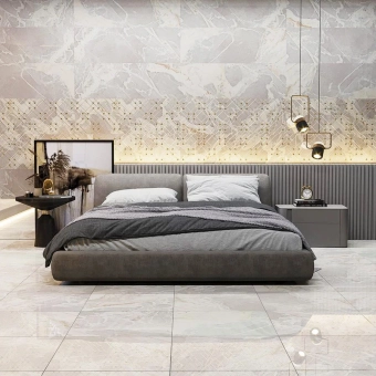 Плитка керамогранит Rock L. Natur 61x61 см, глянцевая, бежевый, мрамор