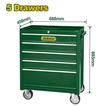 Инструментальный шкаф на колесах с выдвижными ящиками 688*458*735мм; Jadever