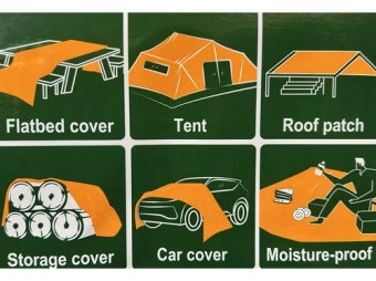 Защитный тент из плетенного полиэтилена (PE) 3м*3м 180гр/м² anti UV, JDTQ8833 Jadever