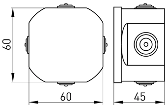 Распределительная коробка e.db.pro.d50.50u.black, черная