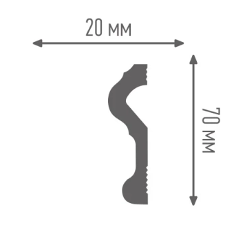 Молдинг PLINTEX M 70/20