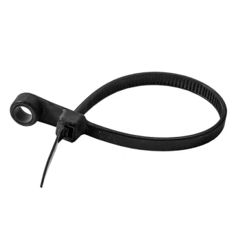 Стяжка с кольцом 4,8х200мм из нейлона, черный