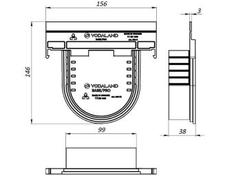 Заглушка пластиковая PolyMAX BASE для лотков пластиковых Base DN100 H155/H167