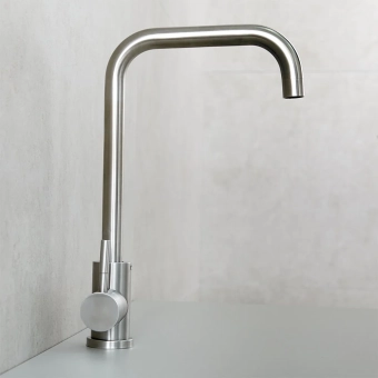 Смеситель для мойки - MAT│ECO INOX - высокий излив, нержавеющая сталь