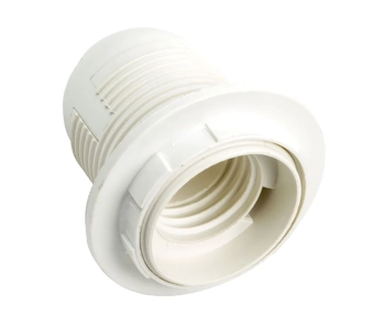 Патрон пластиковый с кольцом Е27 белый 1000kW