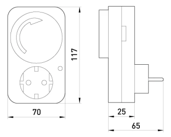 Таймер электромеханический розеточный