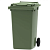 Пластиковый мусорный контейнер на резиновых колесах, стандартный, Германия, 240 л, зеленый.