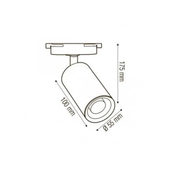 Рельсовый прожектор BASEL 50 Вт GU10 IP20 220 - 240 В Horoz
