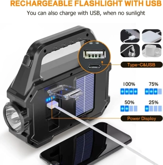 Мультифункциональный фонарь  Solar  LED Y2025