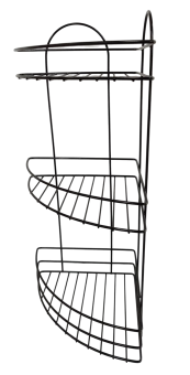 Полка угловая для ванной 3 яруса ECO BLACK TEKNIKTEL