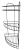 Полка угловая для ванной 3 яруса ECO BLACK TEKNIKTEL