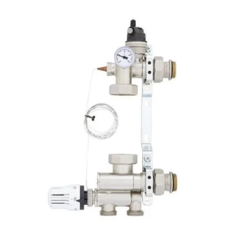 Смесительная группа для теплого пола с нижним подключением