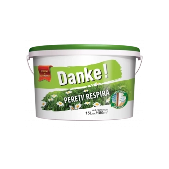 Краска моющаяся интерьерная Danke Interior - Peretii Respira, белая, 15 л
