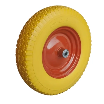 Колесо для тачки полиуретановое цельнолитое MPN. 4.80/4.00-8. оси 12 мм