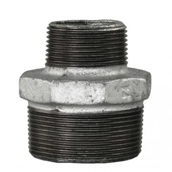 Чугунный оцинкованный ниппель MxM - 2 1/2" x 1 1/2"