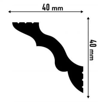 Плинтус потолочный PNP DECOR R40/40