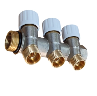 Распределительный коллектор с клапаном, наклонный 35° - 3-ходовой ITALIA