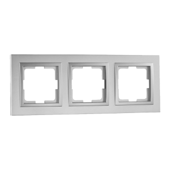 Рамка 3 поста серебряная Despina 102-210000-162