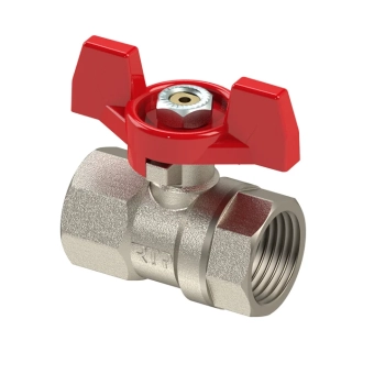 Кран шаровой латунный вн/вн, ручка «Бабочка», 1/2’’, PN40, RTP