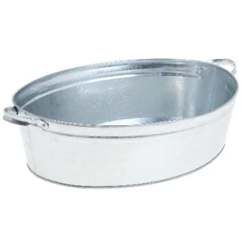 Таз оцинкованный овальный 27 литров