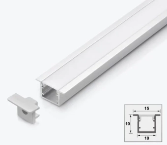 Профиль PL-1510A 3m для LED ленты врезной 15*10mm алюминий PANLIGHT