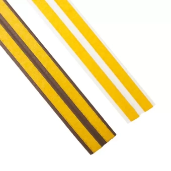 Уплотнитель самоклеящийся для дверей и окон "E" профиль 9x4мм, коричневый Profmet