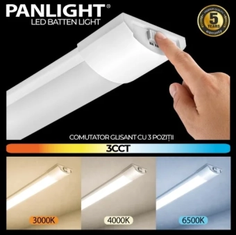 Светильник LED Batten 20W белый 3CCT IP20 2400lm Ra80 230V 600x75x28mm PL-FP20L-3CCT