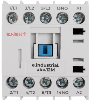 Контактор e.industrial.ukc.12M.220.NO, 12А, 220В, no, малогабаритный