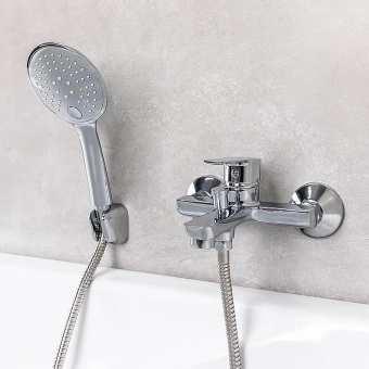 Смеситель для ванны с гарнитурой для душа - MAT│ECO Серия SIENA - однорычажный, хром