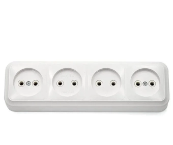 Блок 4 розетки без заземления PA16-246_2P СВПР