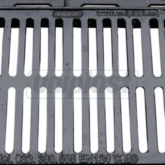 Решетка c рамой чугунная канализационная 500 х 750мм x 30мм EN124 C250