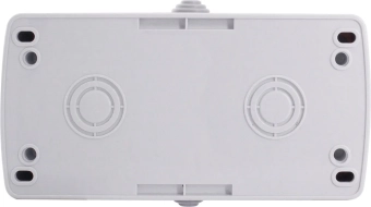 Розетка + выключатель одноклавишный IP44, с крашкой и заземлением серый