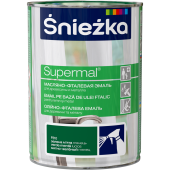 Масляно-фталевая эмаль SNIEZKA Supermal 0,8л, зеленая мята