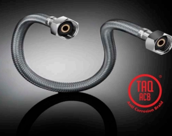 Шланг соединительный гибкий TUCAI 800 мм, 1/2" ВР-ВР, Антикоррозионный TAQ ACB