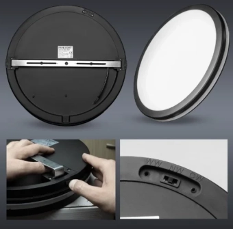 Плафон потолочный LED 50W 3CCT PL-CL50H9Y3CCT-BL 230V IP65 черный