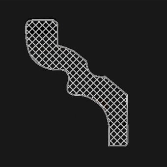 Плинтус потолочный NMC LX-105, 83х66х2000 мм, экструдированный полистирол