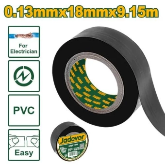 Лента электроизоляционная PVC 0,13мм*18мм*9.15м черная Jadever