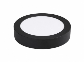 Накладной светильник LED 12W 6500K круглый 160*27 мм черный