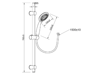 Душевой комплект Dark AU-02-001-Q Invena