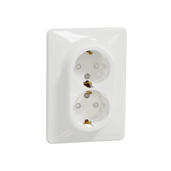 Двойная розетка Schneider-Electric sedna 16 A 250 В белый
