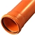 Труба канализационная ПВХ (PVC) SN2 MS наружная оранжевая Uniplast