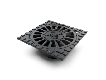 Трап чугунный с вертикальным выпуском D110 мм, класс нагрузки M125 (250x250x108)