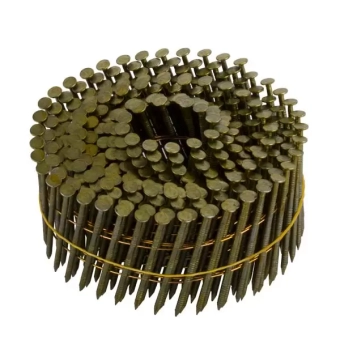 Гвоздь ершеный в бобине 2,5х50 желтый цинк 300шт