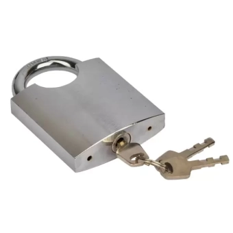 Замок навесной b60мм, чугун, хромир., дужка  d9мм