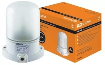 Светильник НПБ400 баня/сауна TDM белый 60W IP54 керамическая основа и жаропрочное стекло 73607