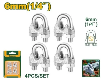 Зажимы для троса 6 мм (4шт) JDWRC2K06  Jadever